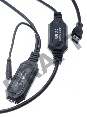 Кабель-адаптер USB3.0-repeater, удлинительный активный <Am-->Af> 10м VCOM <CU827>