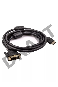 Кабель HDMI AM/DVI(24+1)M, 3м, CU, 1080P@60Hz, 2F, VCOM <CG484GD-3M>