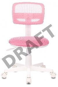 Кресло детское Бюрократ CH-W299/PK/TW-13A спинка сетка розовый TW-06A TW-13A (пластик белый)