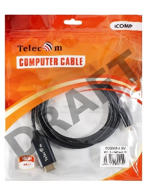 Кабель Telecom USB3.1 Type-Cm --> HDMI A(m) 4K@60Hz, 1.8m <TCC008-1.8M>
