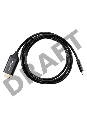 Кабель Telecom USB3.1 Type-Cm --> HDMI A(m) 4K@60Hz, 1.8m <TCC008-1.8M>
