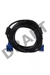 Кабель VGA 5м AOpen 2 фильтра, монитор-SVGA card 15M-15M, ACG341AD-5M 