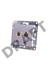 Механизм розетки комп. + телеф. 2-м СП Glossa RJ11 + RJ45 бел. SchE GSL000185