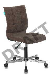 Кресло Бюрократ CH-330M/LT-10 без подлокотников темно-коричневый Light 10 крестовина металл