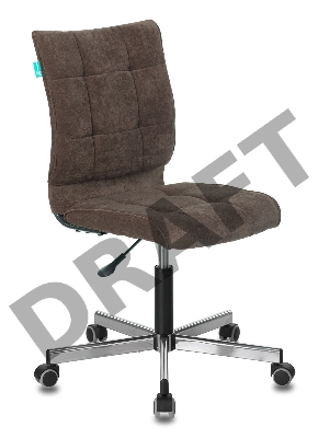 Кресло Бюрократ CH-330M/LT-10 без подлокотников темно-коричневый Light 10 крестовина металл