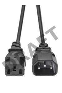 Кабель монитор - компьютер 1.8 метра 220V (UPS -> устройство) VDE 3G*0.5mm QUST(Aopen) ACE001-1.8м