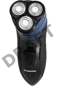Бритва роторная Starwind SBS1503 реж.эл.:1 питан.:аккум. черный/синий
