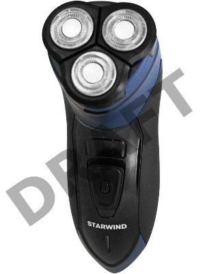 Бритва роторная Starwind SBS1503 реж.эл.:1 питан.:аккум. черный/синий