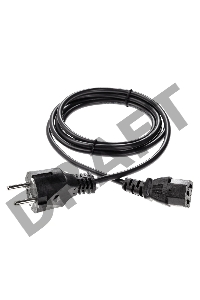 Кабель компьютер - розетка 1.8m 220V (Европейский стандарт) VCOM/TELECOM