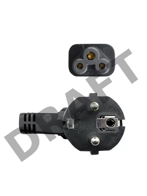 Кабель питания VCOM для ноутбуков 3М 3G*0.5mm 220V (CE022-CU) VDE стандарт