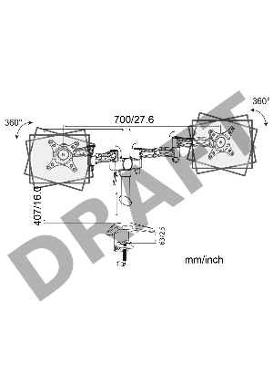Кронштейн для мониторов Cactus CS-VM-D08-BK черный 13