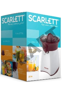 Соковыжималка цитрусовая Scarlett  SC-JE50C07 25Вт рез.сок.:700мл. белый/красный