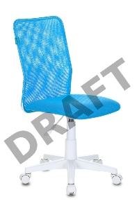 Кресло детское Бюрократ KD-9/WH/TW-55 голубой TW-31 TW-55 сетка/ткань (пластик белый)