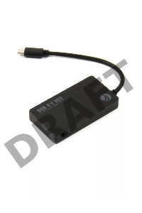 Хаб VCOM USB3.1 Type-CM --> 4*USB3.0 (F)