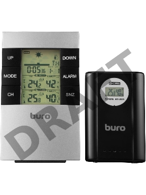 Погодная станция Buro H146G серебристый/черный