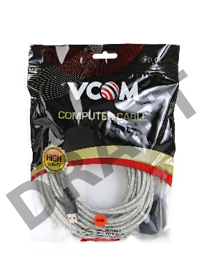 Кабель VCOM VUS7049-10M  USB2.0-repeater, удлинительный активный <Am-->Af> 10м