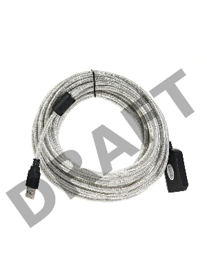 Кабель VCOM VUS7049-10M  USB2.0-repeater, удлинительный активный <Am-->Af> 10м