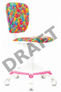 Кресло детское Бюрократ CH-W204/F мультиколор алфавит крестовина пластик подст.для ног пластик белый