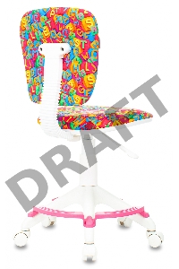 Кресло детское Бюрократ CH-W204/F мультиколор алфавит крестовина пластик подст.для ног пластик белый