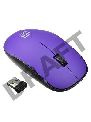 Мышь Oklick 515MW черный/пурпурный оптическая (1200dpi) беспроводная USB (3but)