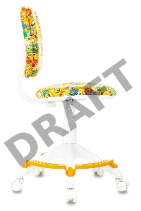 Кресло детское Бюрократ CH-W204/F оранжевый бэнг крестовина пластик подст.для ног пластик белый