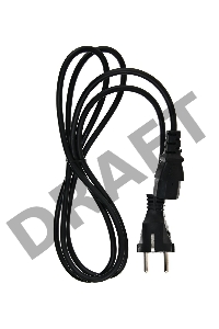 Кабель Telecom Кабель (TE021-CU0.5-1.8M) компьютер - розетка 220V (EURO) 1.8м, 3G0,5mm медь 