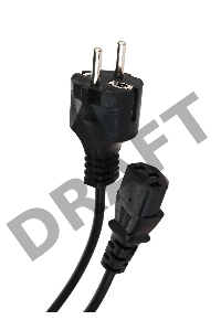 Кабель Telecom Кабель (TE021-CU0.5-1.8M) компьютер - розетка 220V (EURO) 1.8м, 3G0,5mm медь 