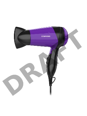 Фен Starwind SHP6102 1600Вт черный/фиолетовый
