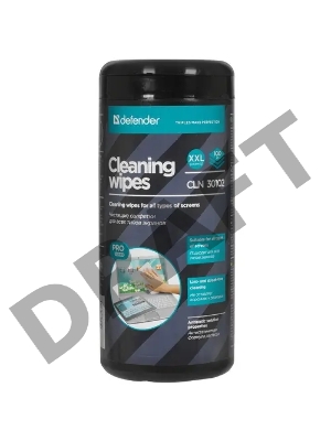 Чистящие салфетки Defender для экранов TV, ЖК-мониторов, дисплеев ноутбуков/ нетканый материал/ туба/ 100 шт/ Германия. Чистящие салфетки Defender для экранов TV, ЖК-мониторов, дисплеев ноутбуков/ нетканый материал/ туба/ 100 шт/ Германия.