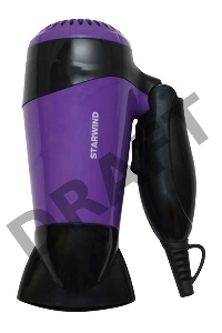 Фен Starwind SHP6102 1600Вт черный/фиолетовый