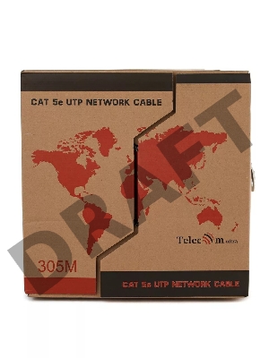 Кабель Telecom Кабель Ultra FTP кат. 5е 4 пары (305м) (0.48mm) CCA серый TFS44050E