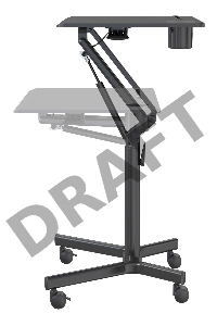 Стол для ноутбука Cactus VM-FDS101B столешница МДФ черный 70x52x105см (CS-FDS101BBK)