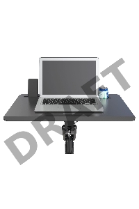 Стол для ноутбука Cactus VM-FDS101B столешница МДФ черный 70x52x105см (CS-FDS101BBK)