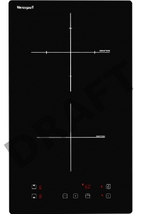 Индукционная панель Домино Weissgauff HI 32, 30 см, индукционная, стеклокерамика, сенсорное управление, индикация степени нагрева, таймер, блокировка от детей, автоотключение, черная