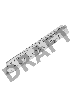 Линейка стальная Deli DL8050Y 500мм Нержавеющая сталь