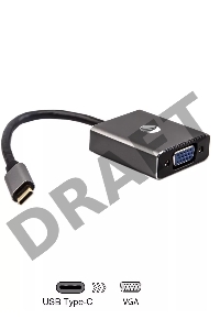 Aдаптер USB 3.1 Type-Cm --> VGA(f) 1080@60Hz, Aluminum Shell, VCOM <CU421T>