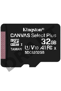 Флеш карта microSDHC 32GB microSDXC Class10 Kingston <SDCS2/32GBSP> Class10 UHS-I Canvas Select up to 100MB/s