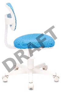 Кресло детское Бюрократ CH-W299/LB/TW-55 спинка сетка голубой TW-31 TW-55 (пластик белый)