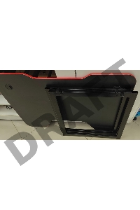 (Поврежденная упаковка, трещина на столешнице) Стол игровой Knight KNIGHT TABLE L RED столешница ДСП красный каркас черный