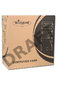 Корпус Miditower SP Winard 3010 w/o PSU  black/silver 2*USB 2*Audio 24pin ATX