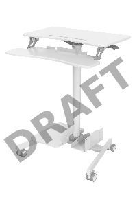 Стол для ноутбука Cactus VM-FDS108 столешница МДФ белый 71x39.2x110см (CS-FDS108WWT)