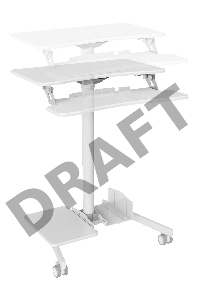 Стол для ноутбука Cactus VM-FDS108 столешница МДФ белый 71x39.2x110см (CS-FDS108WWT)