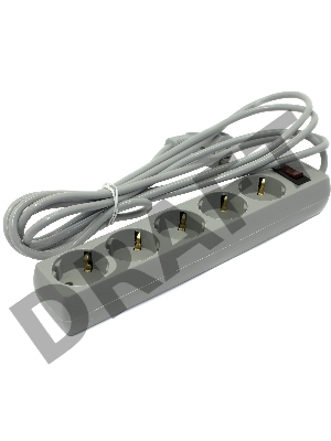 Сетевой фильтр ExeGate EX221186RUS SP-5-3G (5 розеток, 3м, евровилка, серый) Сетевой фильтр ExeGate EX221186RUS SP-5-3G (5 розеток, 3м, евровилка, серый)