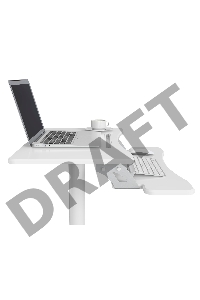 Стол для ноутбука Cactus VM-FDS108 столешница МДФ белый 71x39.2x110см (CS-FDS108WWT)