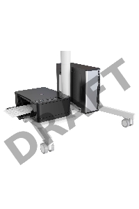 Стол для ноутбука Cactus VM-FDS108 столешница МДФ белый 71x39.2x110см (CS-FDS108WWT)