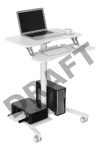 Стол для ноутбука Cactus VM-FDS108 столешница МДФ белый 71x39.2x110см (CS-FDS108WWT)