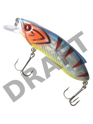 Воблер минноу 451, SAN-MINNOW BAX 73SP, Голубая с блестками и оранж. с низу