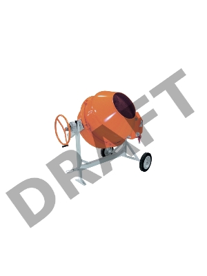 Бетоносмеситель СБР-440А.1, 440 л, 1,5 кВт, 380 В, редуктор