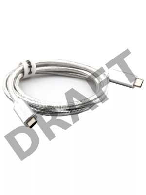 Кабель USB 3.1 Type Cm -- Cm IC 5А 10Gbs длина 1M, Telecom <TC420S> серебряный