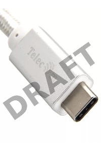Кабель USB 3.1 Type Cm -- Cm IC 5А 10Gbs длина 1M, Telecom <TC420S> серебряный